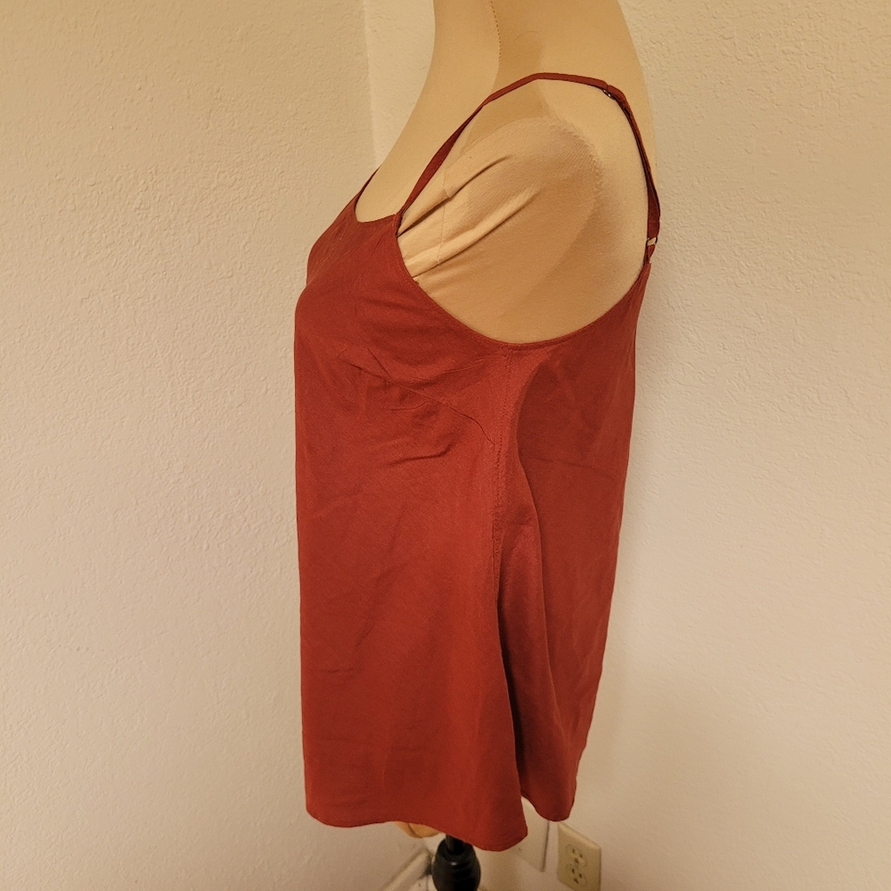 Peruvian Connection Rust Colored Silk Camisole - image 4